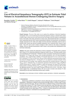 Use of Electrical Impedance Tomography (EIT) to estimate tidal volume in Anaesthetized horses undergoing elective surgery