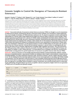 Genomic insights to control the emergence of vancomycin-resistant enterococci