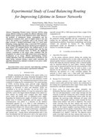 Experimental study of load balancing routing for improving lifetime in sensor networks