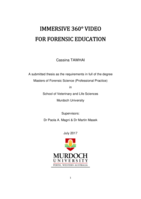 Immersive 360° video for forensic education