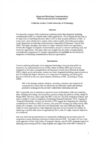 Integrated marketing communication: What are the barriers to integration?