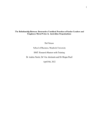 The relationship between destructive unethical practices of senior leaders and employee moral voice in Australian organisations
