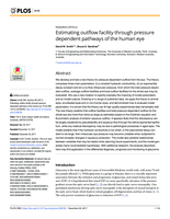 Estimating outflow facility through pressure dependent pathways of the human eye
