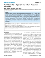 Validation of the organizational culture assessment instrument