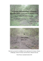 The etiology and epidemiology of European Blackberry (Rubus anglocandicans) decline in South-West of Western Australia