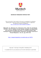 Sudden forest canopy collapse corresponding with extreme drought and heat in a mediterranean-type eucalypt forest in southwestern Australia