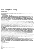 The song not sung