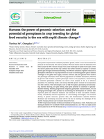 Harness the power of genomic selection and the potential of germplasm in crop breeding for global food security in the era with rapid climate change