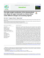 The spike weight contribution of the photosynthetic area above the upper internode in a winter wheat under different nitrogen and mulching regimes