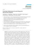 Fostering collaborations towards integrative research development