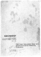 The Cape Naturaliste  area, Western Australia: An environmental resource evaluation