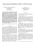 Measuring the reliability of 802.11 WiFi networks