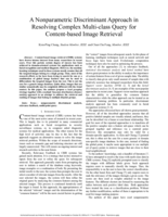 A nonparametric discriminant approach in resolving complex multi-class query for content-based image retrieval