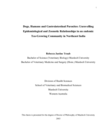 Dogs, humans and gastrointestinal parasites: unravelling epidemiological and zoonotic relationships in an endemic tea-growing community in Northeast India