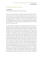 Good governance reform in Cambodia