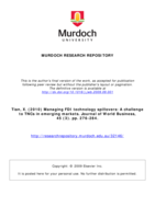 Managing FDI technology spillovers: A challenge to TNCs in emerging markets