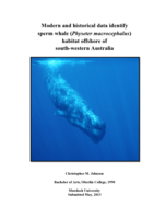 Modern and historical data identify sperm whale (Physeter macrocephalus) habitat offshore of south-western Australia