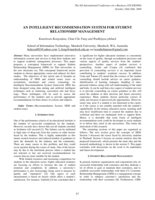 An intelligent recommendation system framework for student relationship management