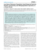 Low rate of between-population seed dispersal restricts genetic connectivity and metapopulation dynamics in a clonal shrub