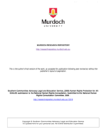 Human Rights Protection for All: SCALES submission to the National Human Rights Consultation