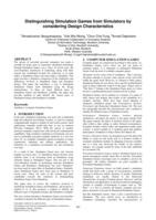 Distinguishing simulation games from simulators by considering design characteristics