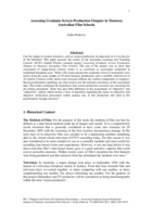 Assessing diegetic life forms: Assessing graduate screen production output in nineteen Australian film schools