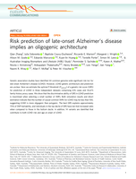 Risk prediction of late-onset Alzheimer’s disease implies an oligogenic architecture
