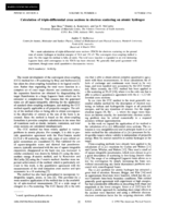 Calculation of triple-differential cross sections in electron scattering on atomic hydrogen
