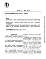 Empathy levels in Australian chiropractic students