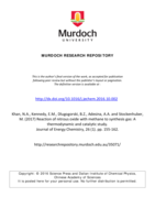 Reaction of nitrous oxide with methane to synthesis gas: A thermodynamic and catalytic study