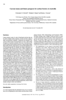 Current status and future prospects for carbon forestry in Australia