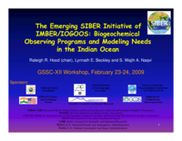 The emerging SIBER initiative of IMBER/IOGOOS: Biogeochemical observing programs and modeling needs in the Indian Ocean