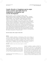 Genetic diversity of Anaplasma species major surface proteins and implications for anaplasmosis serodiagnosis and vaccine development