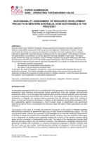 Sustainability assessment of resource development projects in Western Australia: How sustainable is the process?