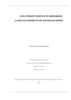 Evolutionary genetics of barramundi (Lates calcarifer) in the Australian region