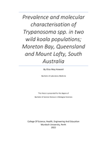Prevalence and molecular characterisation of Trypanosoma spp. in two wild koala populations; Moreton Bay, Queensland and Mount Lofty, South Australia