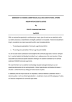Submission to Inquiry into Access to Justice