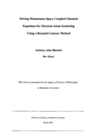 Solving momentum-space coupled-channels equations for electron-atom scattering using a rotated-contour method