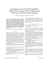 Investigation on D-STATCOM and DVR operation for voltage control in distribution networks with a new control strategy