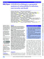 COVID-19 in Ethiopia: A geospatial analysis of vulnerability to infection, case severity and death