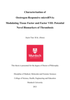 Characterisation of oestrogen-responsive microRNAs modulating tissue factor and factor VIII: Potential novel biomarkers of thrombosis