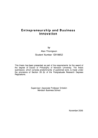 Entrepreneurship and business innovation