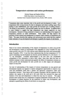 Temperature extremes and cotton performance
