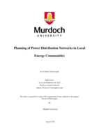 Planning of power distribution networks in local energy communities