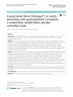 A poly-herbal blend (Herbagut®) on adults presenting with gastrointestinal complaints: a randomised, double-blind, placebo-controlled study