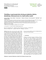 Modelling evapotranspiration during precipitation deficits: identifying critical processes in a land surface model