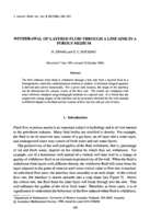 Withdrawal of layered fluid through a line sink in a porous medium