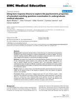 Using item response theory to explore the psychometric properties of extended matching questions examination in undergraduate medical education