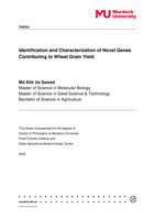 Identification and characterization of novel genes contributing to wheat grain yield