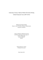 Analysing currency options market downturn during global financial crisis (2007-2010)